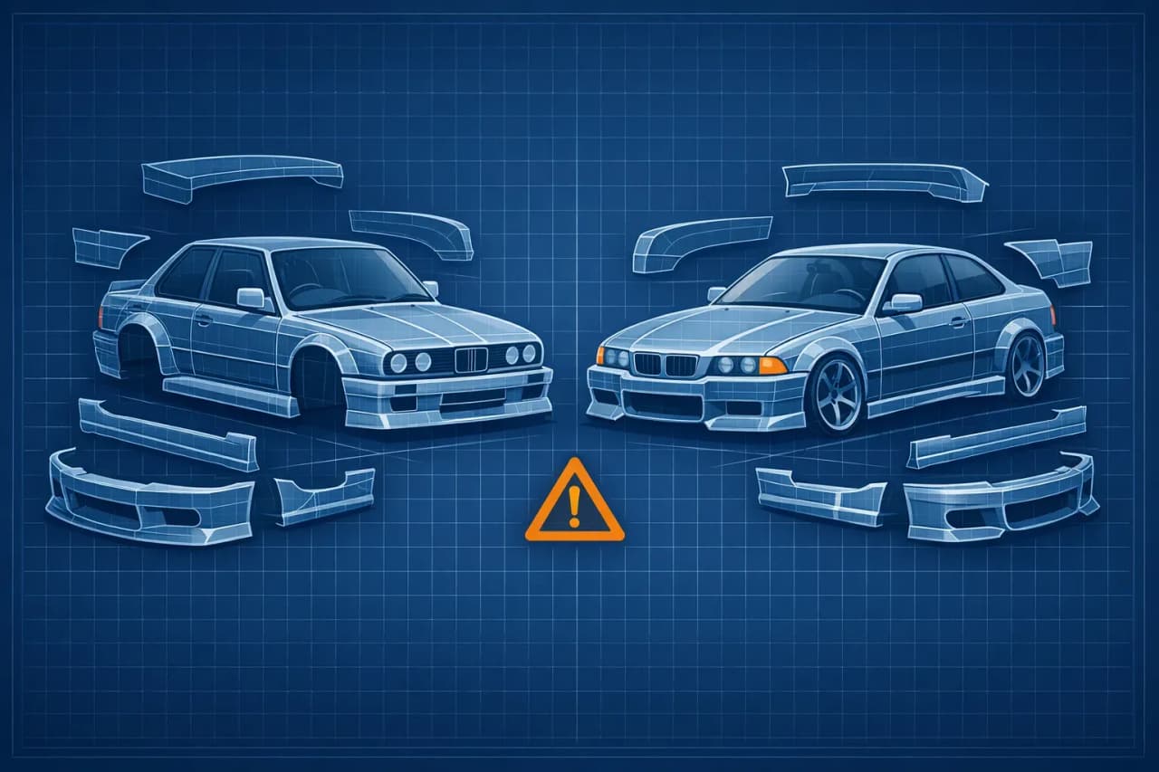 Ilustración de portada: BMW E30 y E36, cómo elegir bien un kit de carrocería sin equivocarse