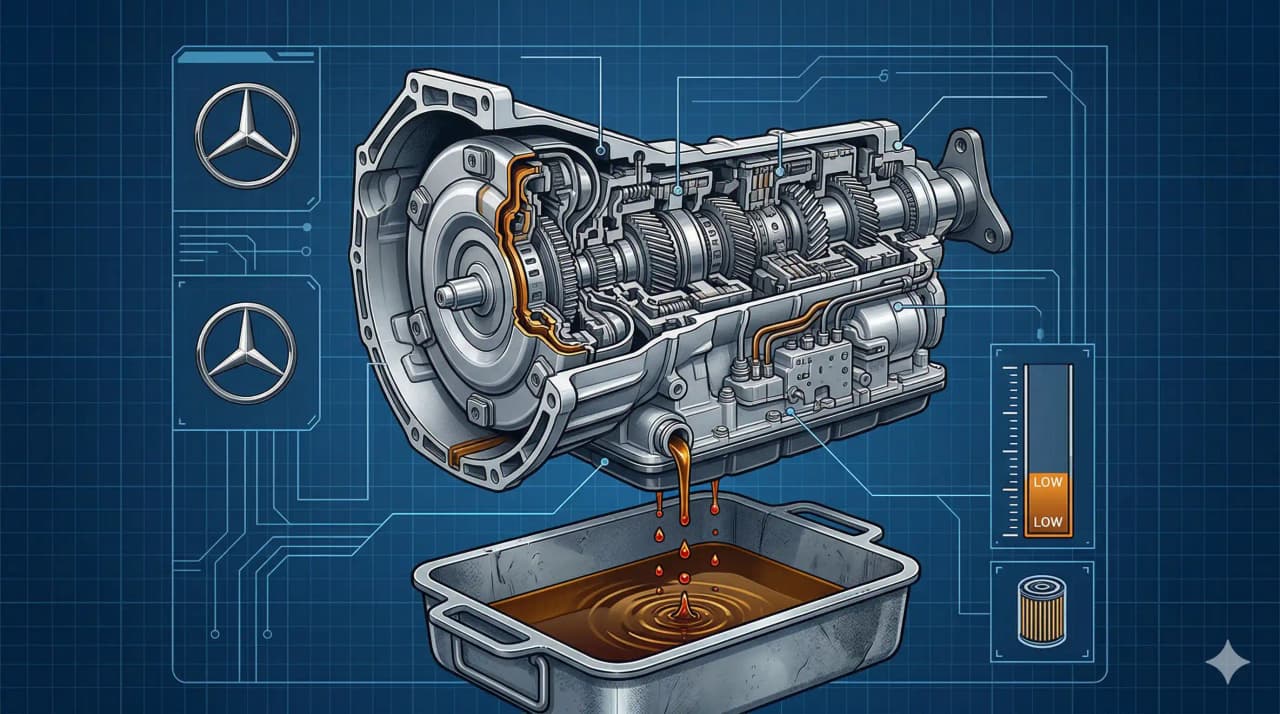 Cambio de aceite de la caja automática Mercedes Clase A: aceite de transmisión y procedimiento de mantenimiento