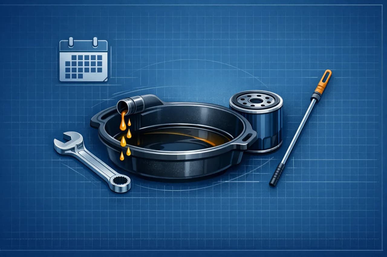 Ilustración de portada: Cambio de aceite del motor, cuándo hacerlo y cómo elegir el aceite correcto